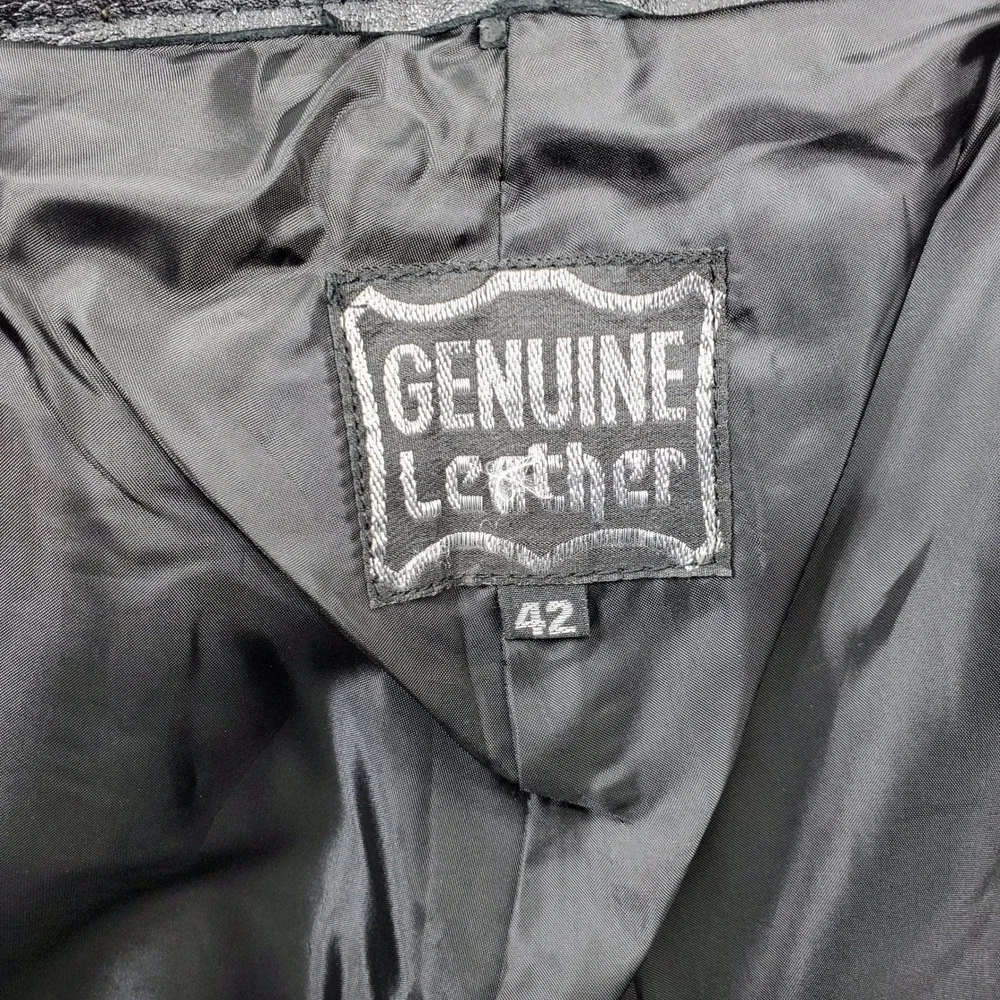 Genuine Leather Biker Shorts Men 42 Black Side Lace Up Moto Rocker Fetish BDSM